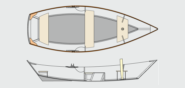 Echo Bay Dory Skiff, o futuro Boto (Fonte: Chase Small Craft)